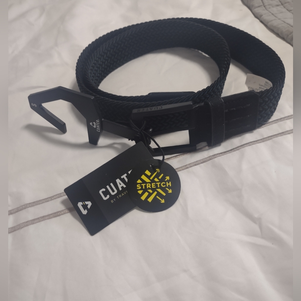 Cuater By Travis Mathew Braided Black Men's Belt- Size S (30-32)